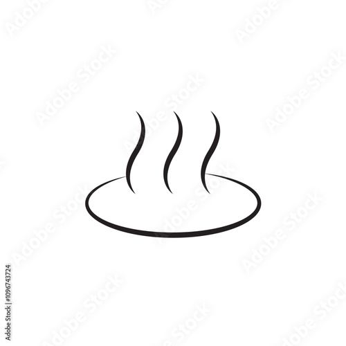 Onsen icon thin line vector isolated