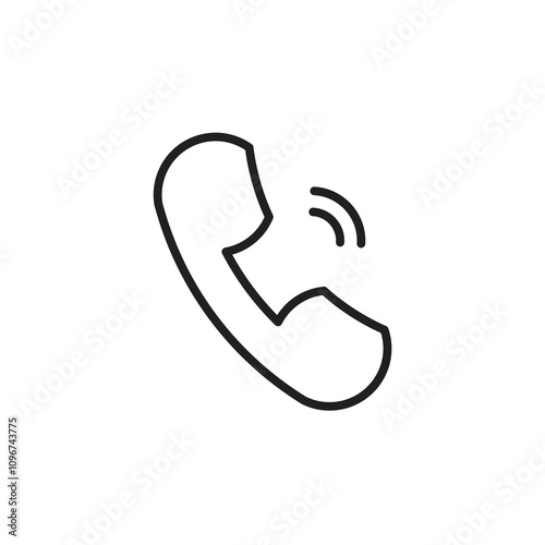 Phone call icon thin line vector isolated