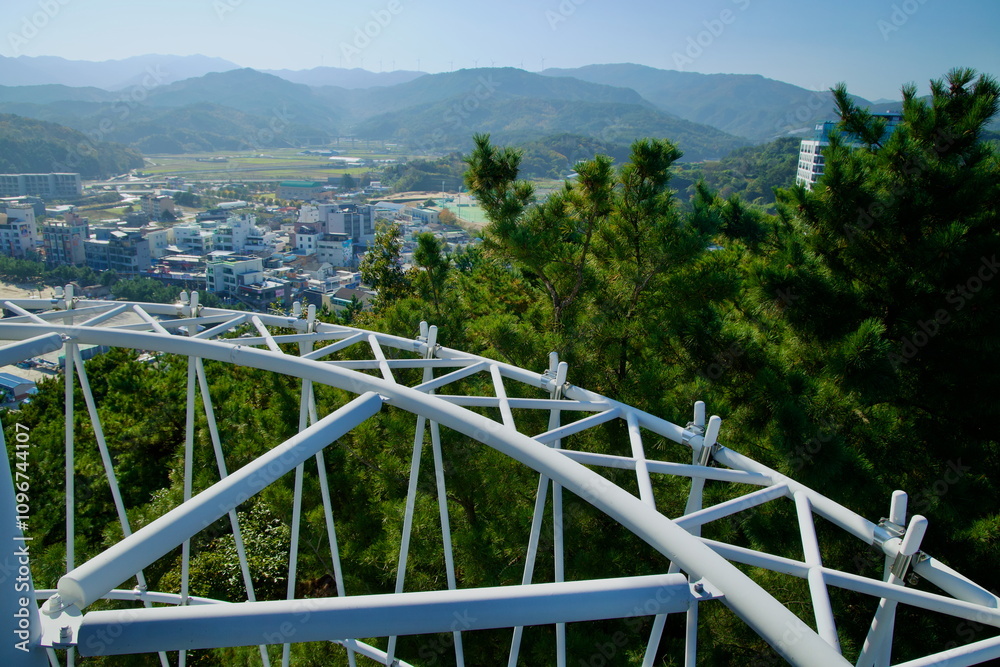 Fototapeta premium Inland View From Jukdo Mountain Observatory