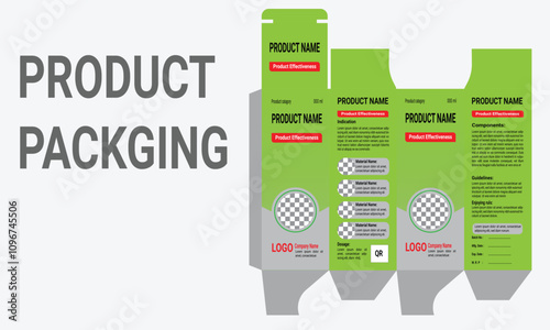 Product Packging, Unlock Product Packet, Vector Packging Symbols For Box, 100 ml PACKGING DESIGN TEMPLATE FOR VITAMIN BOX.