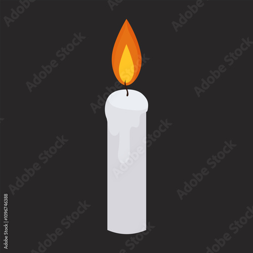 art, birthday, bright, burn, candle, candlelight, candlestick, celebration, classic, color, contour, culture, dark, decor, decoration, decorative, drawing, drip, element, festive, fire, flame, glow, g