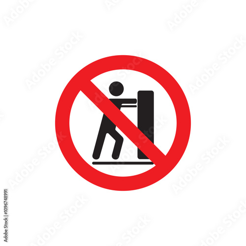 don't push it  icon symbol sign vector