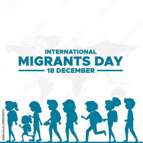 International Migrants Day. Migrants day creative concept. International migrants day background celebrated on December 18.