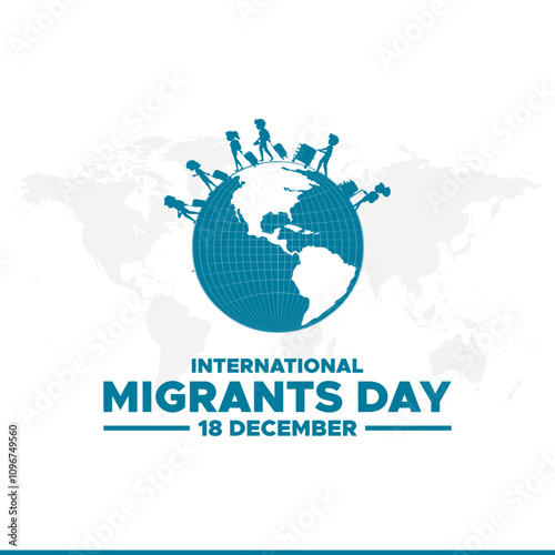 International Migrants Day. Migrants day creative concept. International migrants day background celebrated on December 18.