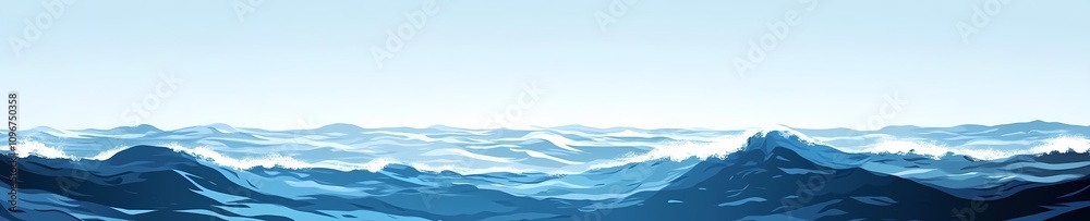 Fototapeta premium Aqua Dreams: Wide Ocean Vector Texture