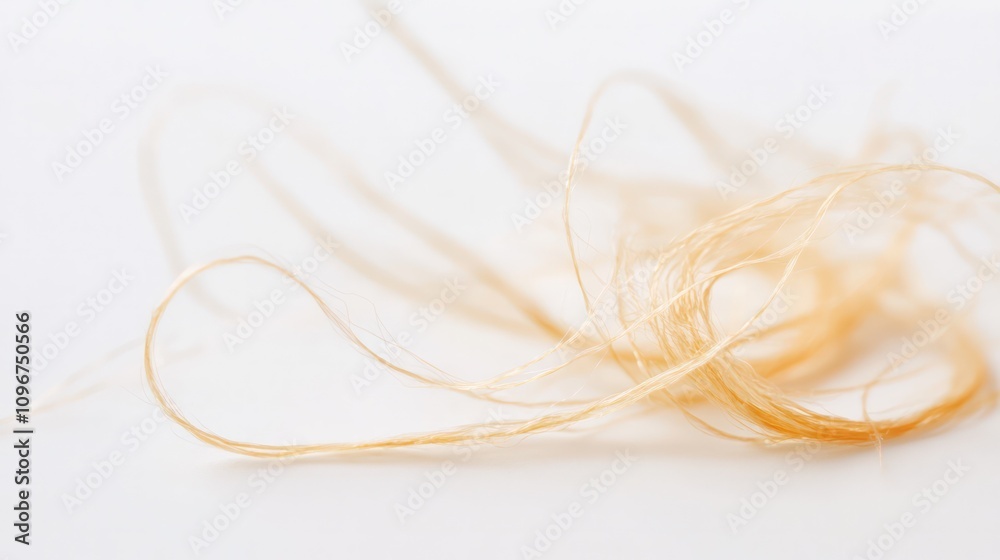 Elegant Line Strands on White Background, Minimalist Elegance for Product Display Elegant Line Strands on White Background, Minimalist Elegance for Product Display