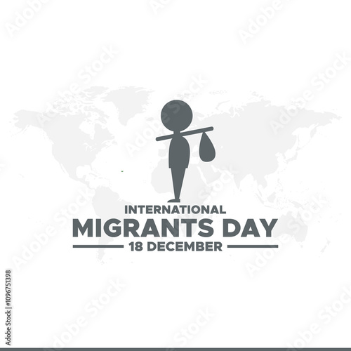 International Migrants Day. Migrants day creative concept. International migrants day background celebrated on December 18.
