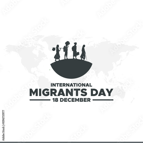 International Migrants Day. Migrants day creative concept. International migrants day background celebrated on December 18.