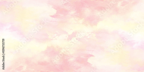 Light pink and yellow beige watercolor with subtle pastel tones background, watercolor picture painting illustration background, Splash acrylic colorful background.	