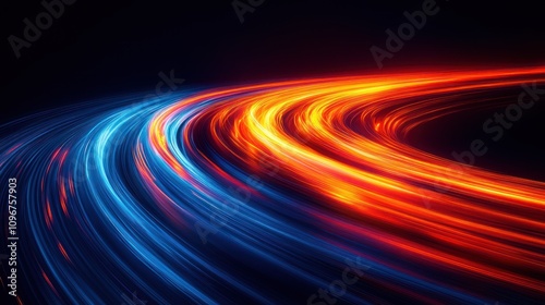 Abstract Light Trails: A Symphony of Motion and Color