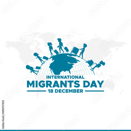 International Migrants Day. Migrants day creative concept. International migrants day background celebrated on December 18.