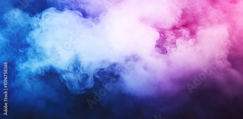 Abstract background with fog and smoke in blue, purple, and pink colors