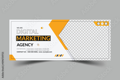 Digital marketing agency Facebook cover and web ads banner template design