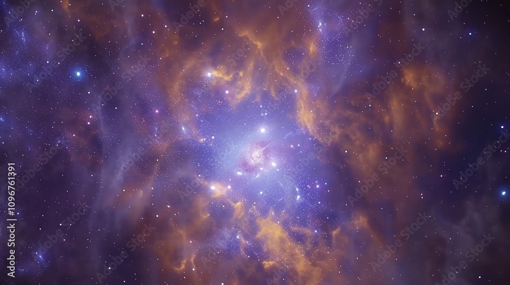 Fototapeta premium _Space_scene_with_stars_in_the_galaxy._Pano