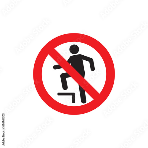 don't step on it icon symbol sign vector