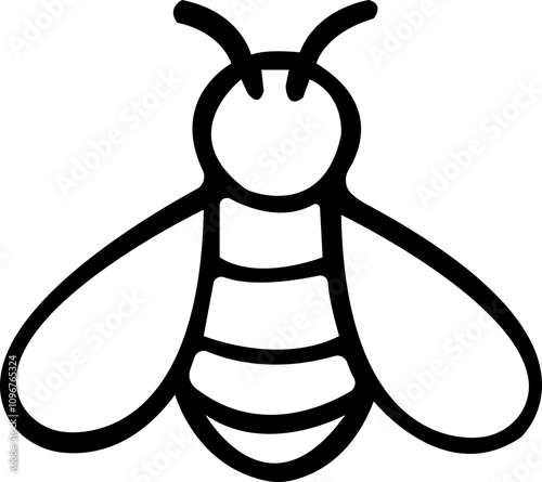 Bee icon.Symbol silhouette of a honey bee sign.Bee Honey Icon Honey bee in flight illustration bee solid icon illustration vector graphic Bee icon vector on the white background. Flying honey bee icon
