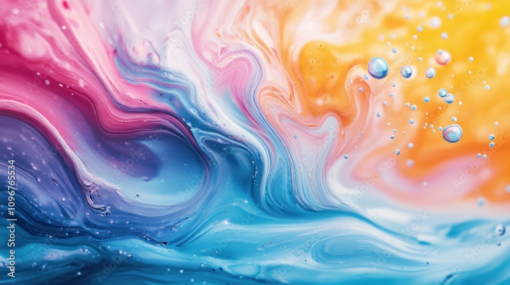 Abstract Colorful Fluid Art Painting Abstract Colorful Fluid Art Painting