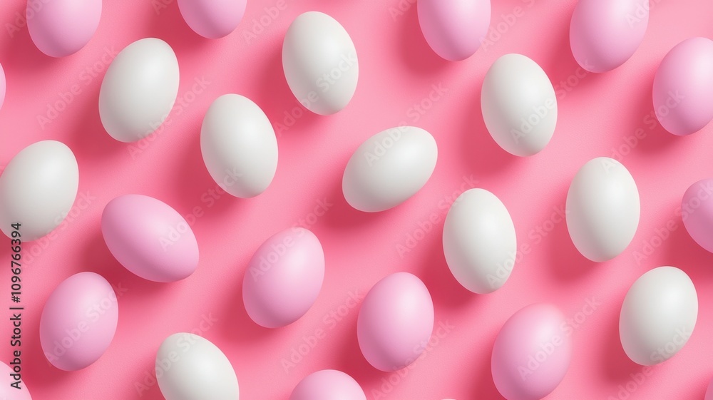 Pink and White Easter Egg Pattern Pink and White Easter Egg Pattern