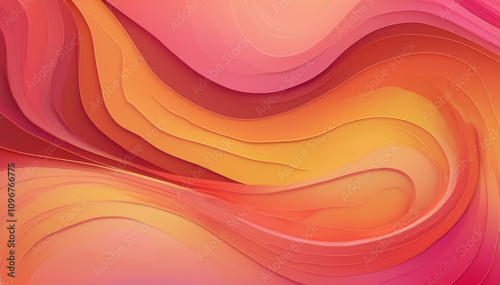 Fototapeta premium Golden Hour Sunset Gradient Flow