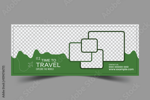 Tour travel and tourism facebook cover and web banner template design