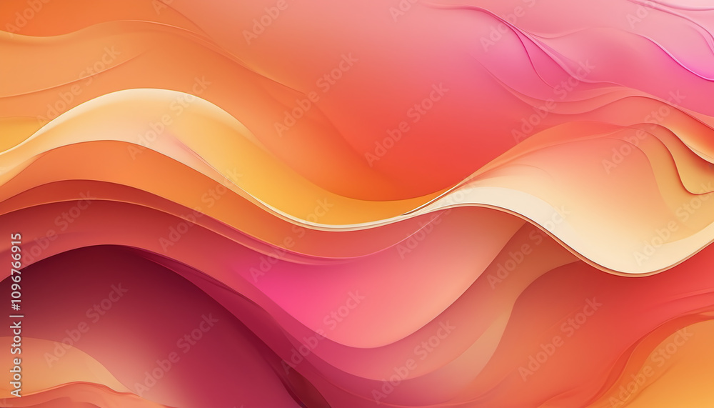 Fototapeta premium Golden Hour Sunset Gradient Flow