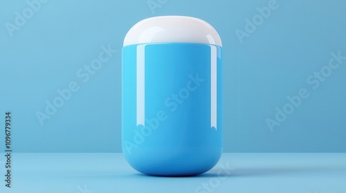 Capsule production line, blueprintinspired rendering, 3D illustration photo