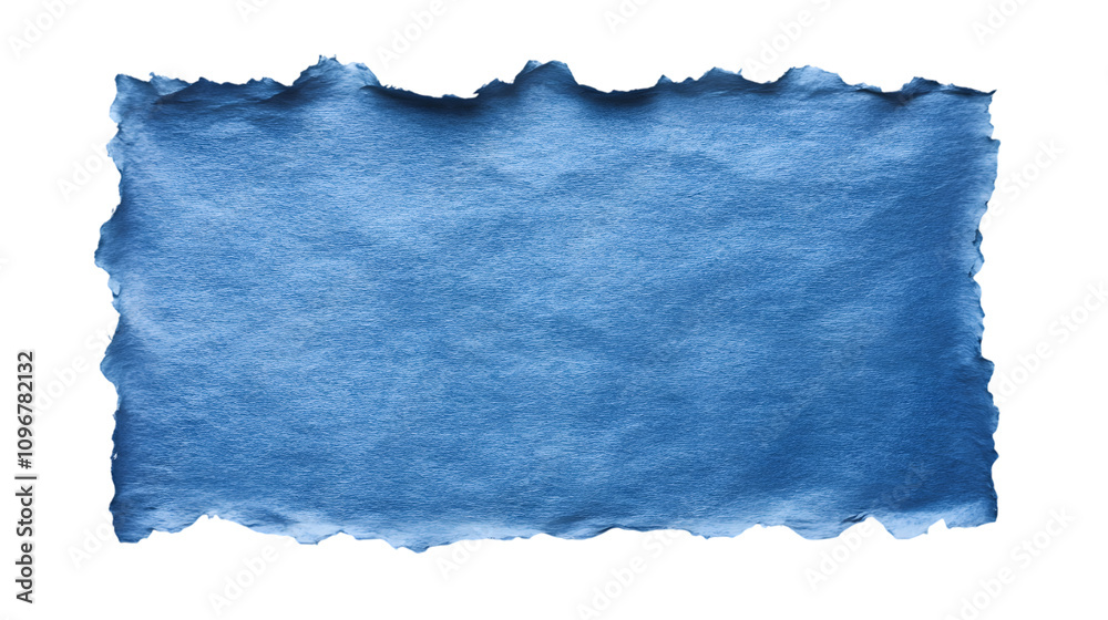 Obraz premium Torn watercolor paper, sky blue