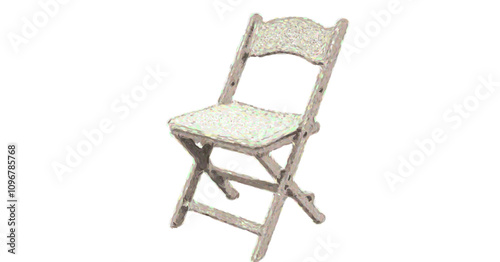 Elegant Folding Chair Vector Illustration for Home and Garden Decor