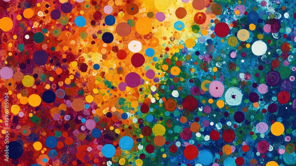 A playful scattering of abstract dots in vibrant colors, forming a dynamic pattern full of energy and abstract artistic expression. A playful scattering of abstract dots in vibrant colors, forming a dynamic pattern full of energy and abstract artistic expression.