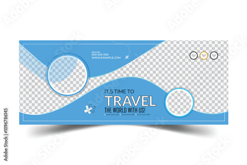 Tour travel and tourism facebook cover and web banner template design