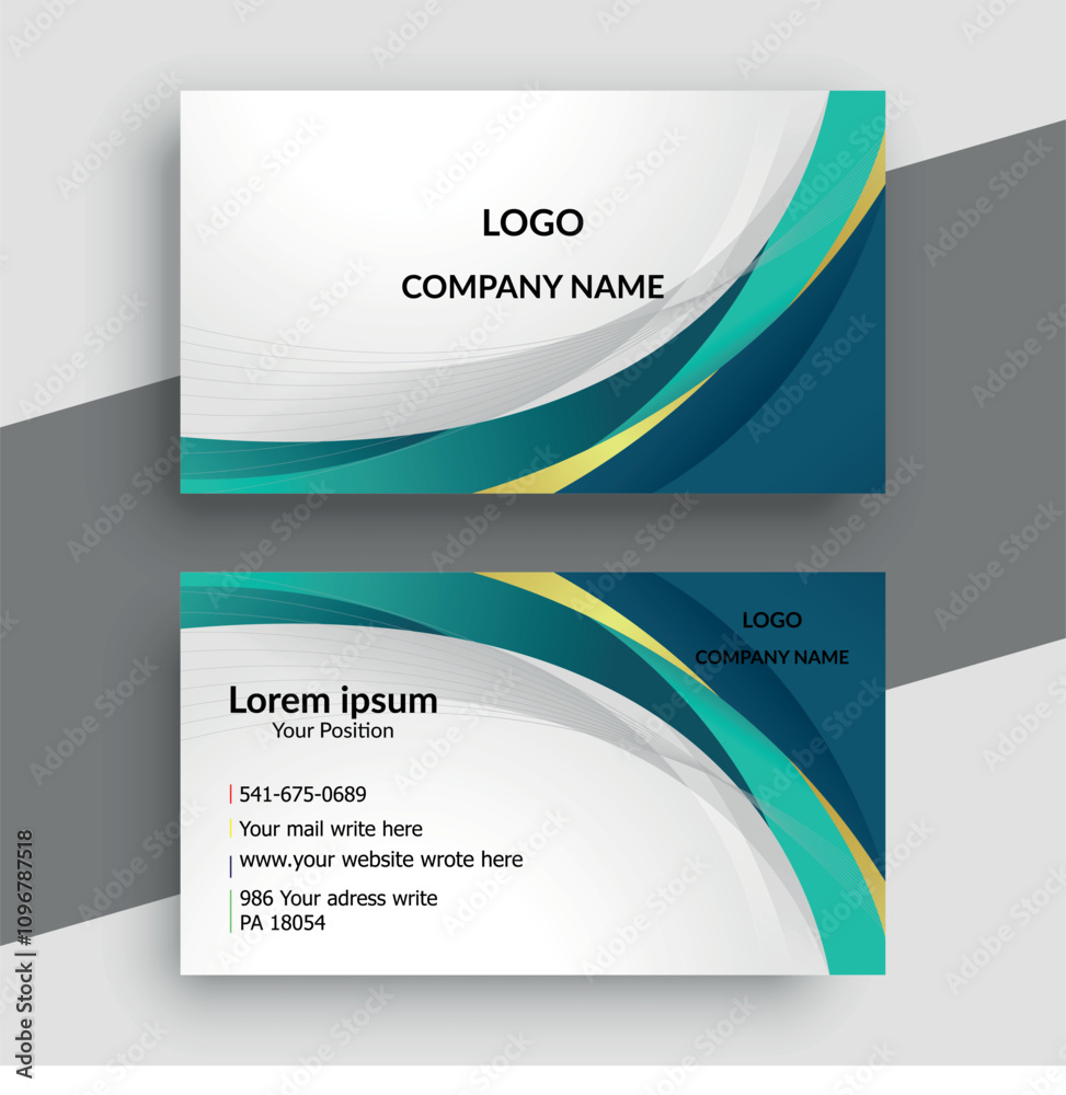 Naklejka premium Professional Business Card Design