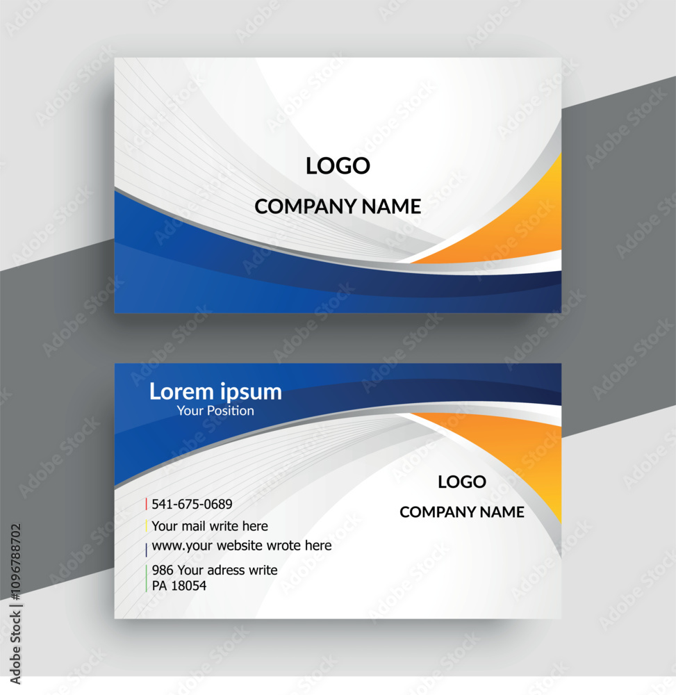 Naklejka premium Minimal Business Card Template