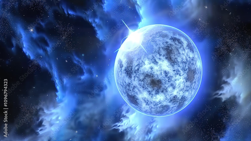 Obraz premium Star_Earth_Sky_Blue_Cosmic_Texture_Blue