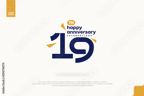 19th Happy Anniversary number type