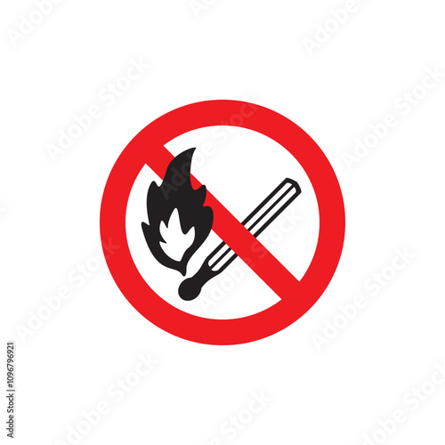 no fires  icon symbol sign vector
