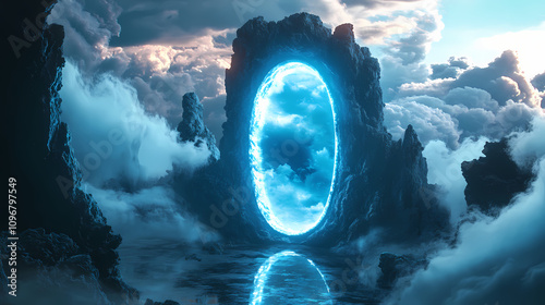 Reflecting the fantastical realm a mirror s duality of reality and dreams. Illusionary Mirror Portal. Illustration photo