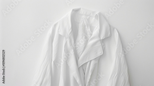 White minimalist fashion item on white background