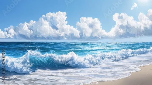 realistic sea water and waves