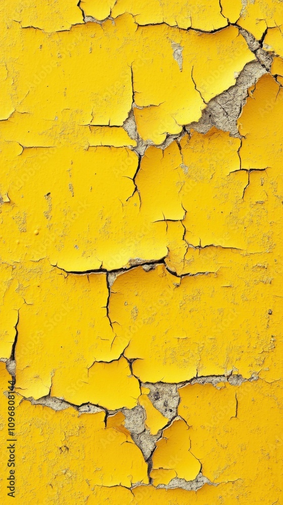 A close-up of a weathered yellow wall, showcasing intricate cracks and peeling paint, adding a rustic charm. A close-up of a weathered yellow wall, showcasing intricate cracks and peeling paint, adding a rustic charm.