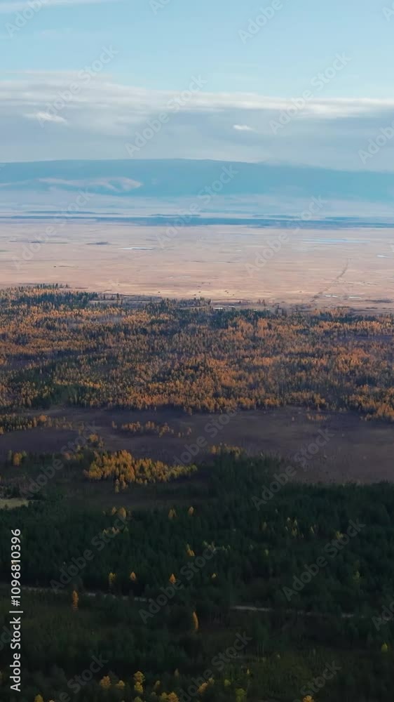 Aerial view of mountain during autumn Aerial view of mountain during autumn