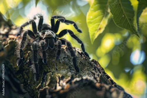 tarantula on an old tree