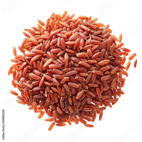 Red Yeast Rice Fisheye Isolated Supplement Transparent Background
