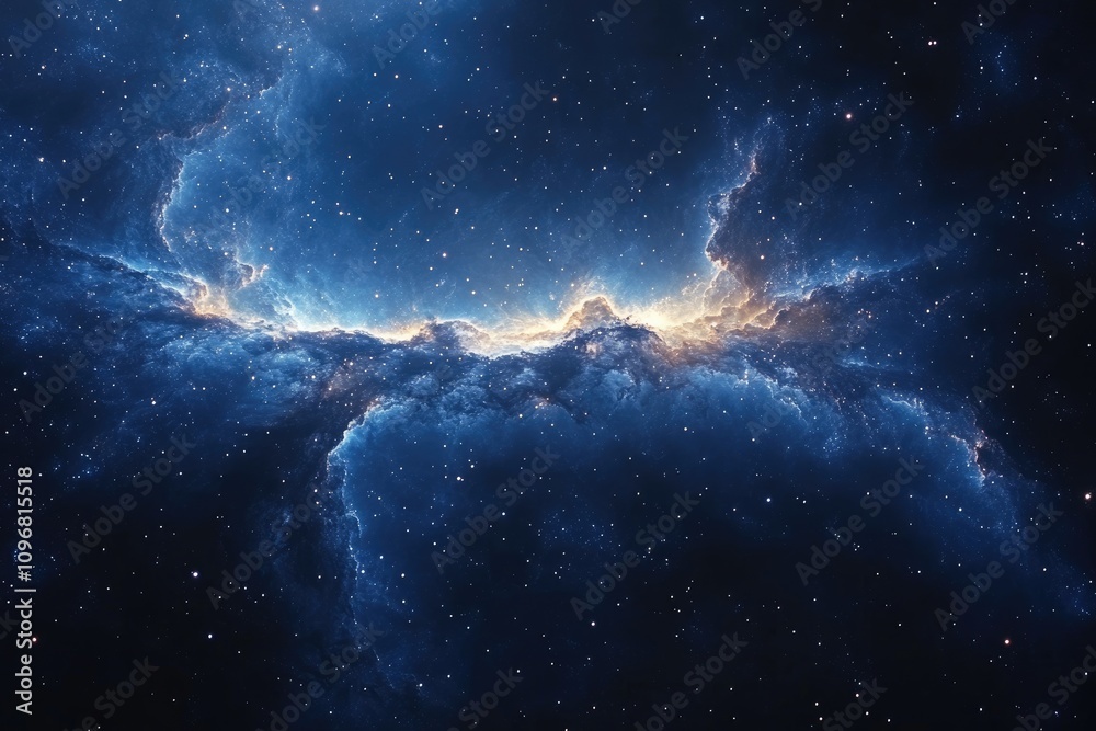 Fototapeta premium Stars and Nebula in the Deep Galactic Abyss