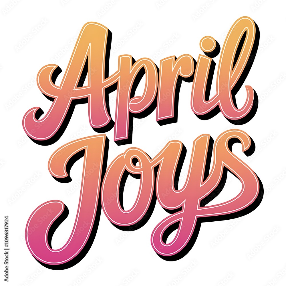 April Joys Stylish Text Design in Gradient Colors April Joys Stylish Text Design in Gradient Colors