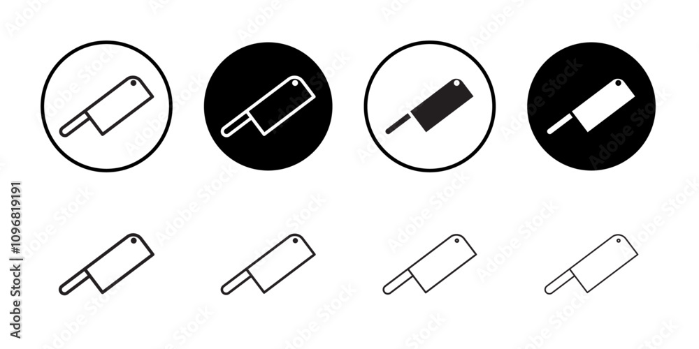 Butcher knife icon web design in vector Butcher knife icon web design in vector