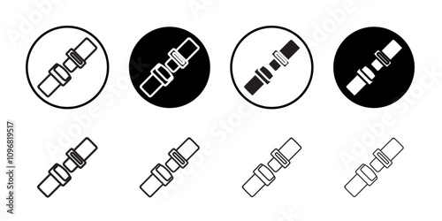 Car seat belt icon web design in vector