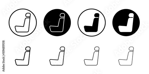 Car seat icon web design in vector