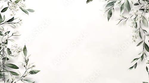 A serene and charming background featuring lush, natural greenery gently blurred to highlight its tranquil beauty