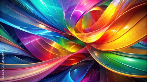 Abstract Swirling Tapestry of Vibrant Hues, Interweaving Colors in a Symphony of Motion