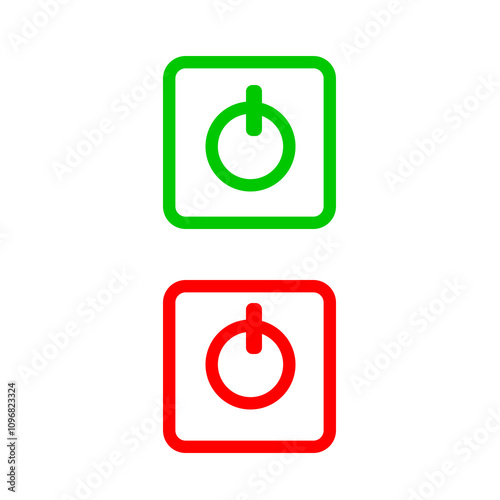 Switch button icons,  photo